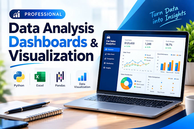 data analysis, excel dashboards, python data visualization
