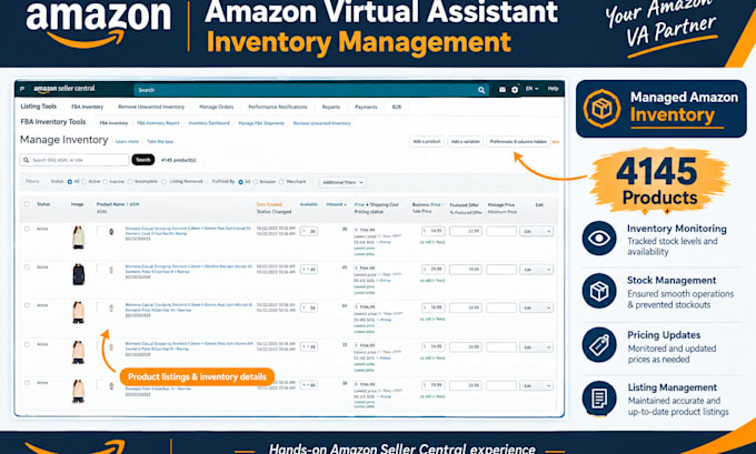 be your amazon VA for store management