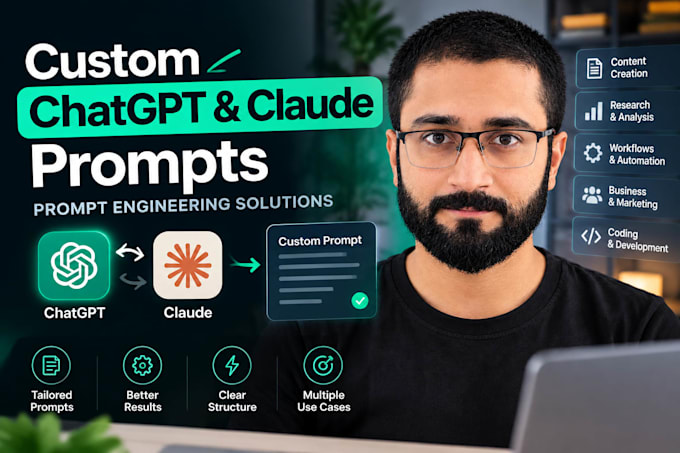 create custom chatgpt and claude prompts as a prompt engineer