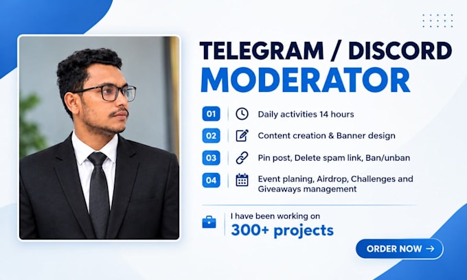 be your crypto telegram and discord community admin