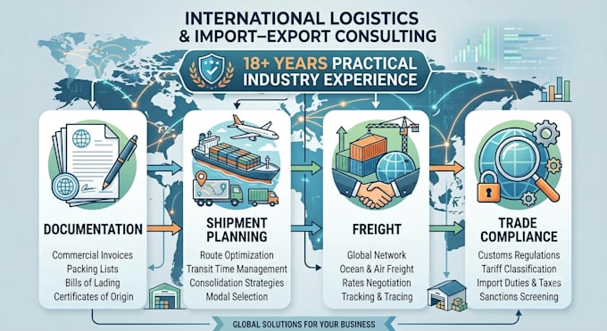 provide export import and international logistics services