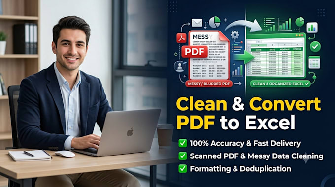 convert messy PDF to clean excel spreadsheets