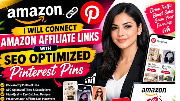connect amazon affiliate links with SEO optimized pinterest pins