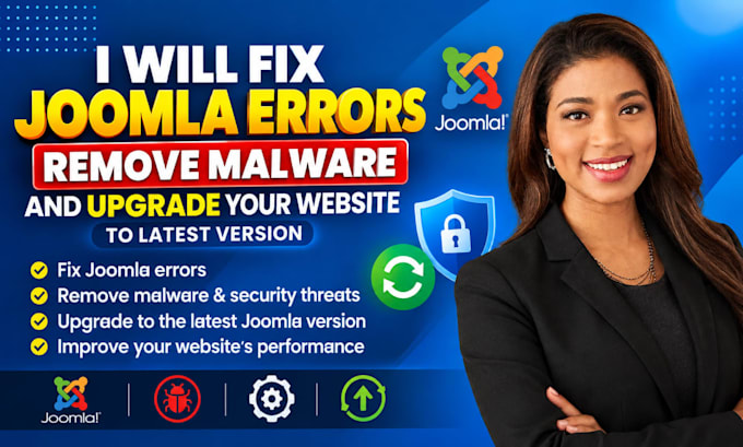fix joomla errors remove malware and upgrage your website to latest version