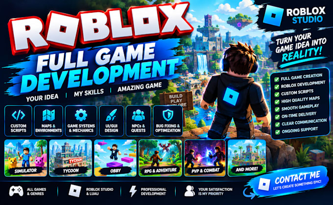 create roblox full game, roblox game development and full game creation