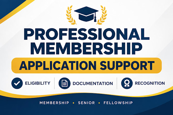 help with professional membership application and recognition