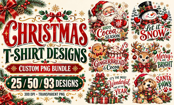 christmas t shirt design bundle