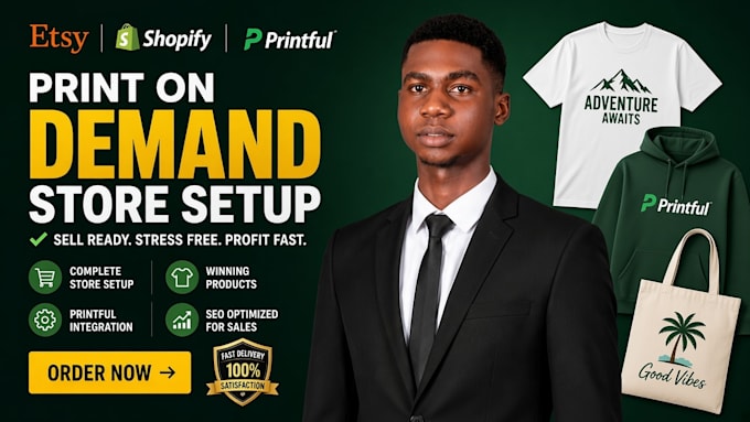 create esty print on demand stores printful ready for sell