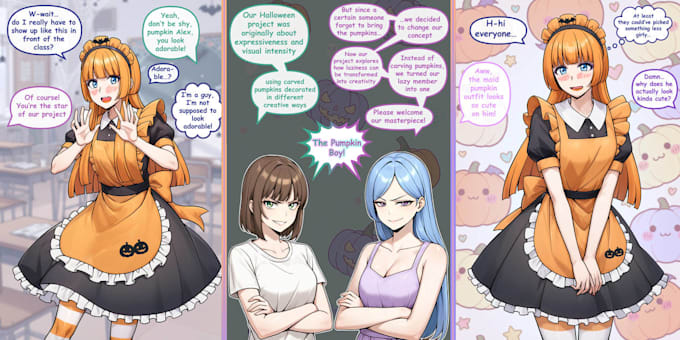 draw a cute nsfw comic, erotic comic, sfw comic in any style
