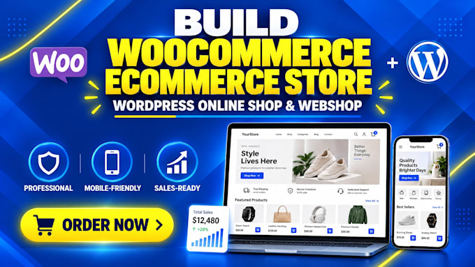 build woocommerce ecommerce store, wordpress online shop and webshop