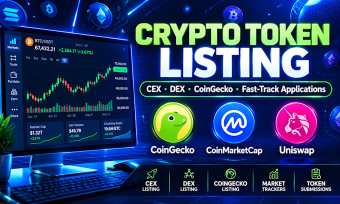 do crypto token listing on dex cex coingecko and market tracking platforms