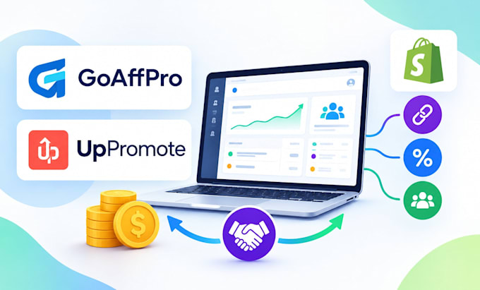 set up goaffpro uppromote affiliate tracking and commissions