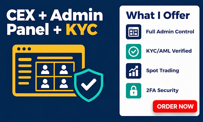 develop centralized crypto exchange with admin panel kyc