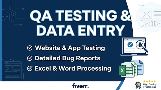 do website and mobile app testing as a QA tester