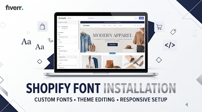 do shopify fonts installation
