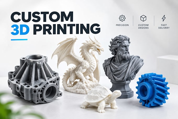 3d print custom parts, prototypes and products