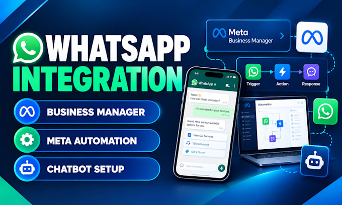 setup whatsapp integration business manager and meta automation