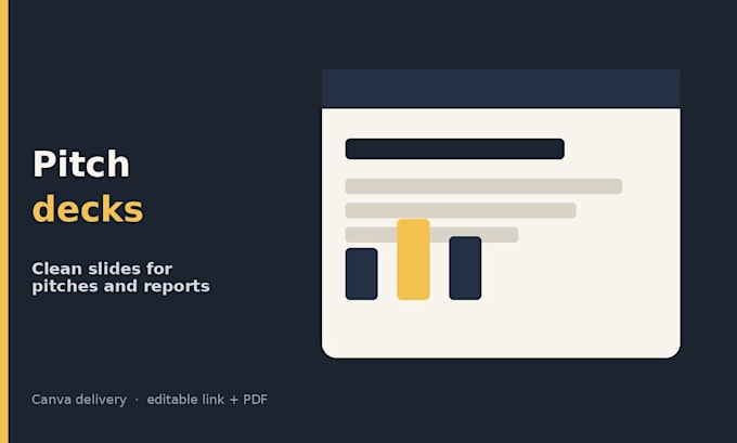 design a clean pitch deck or presentation