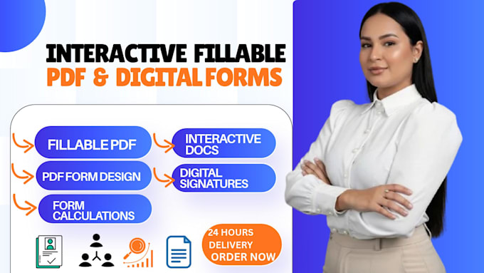 design professional interactive fillable PDF forms with digital signatures