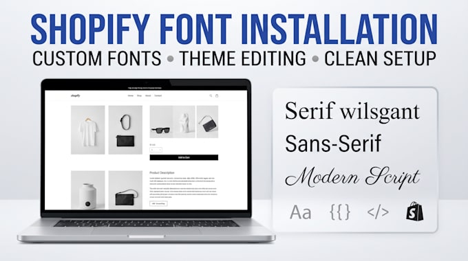do shopify fonts installation