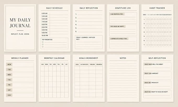 do journal design, canva digital journal, prayer journal, workbook design