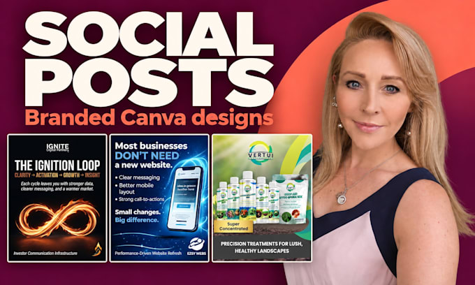 design branded canva social media posts