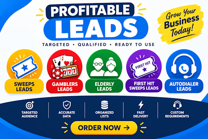 profitable sweeps leads gamblers leads elderly first hit sweeps leads autodialer