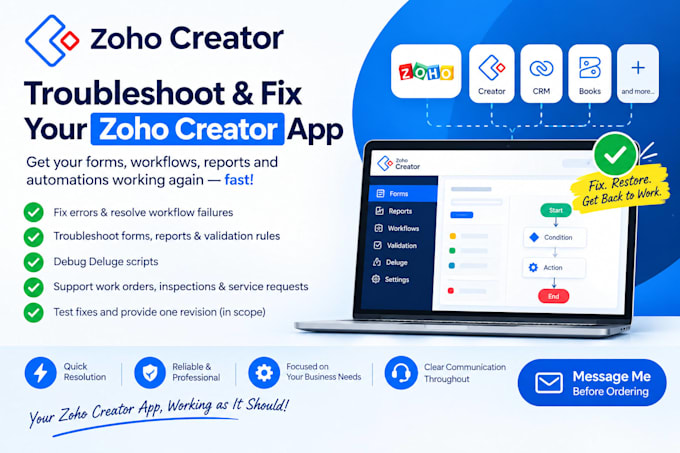 troubleshoot and fix your zoho creator app issues