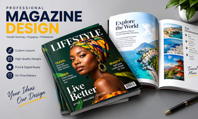 design an attractive digital and print magazine