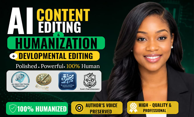 edit and humanize, refine ai generated content, proofread, factcheck ai content