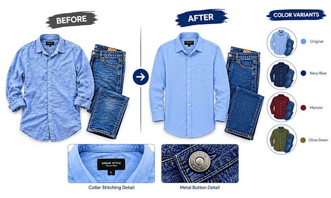 ecommerce apparel photo editing and ghost mannequin