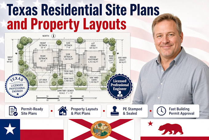 create texas residential site plans and property layouts