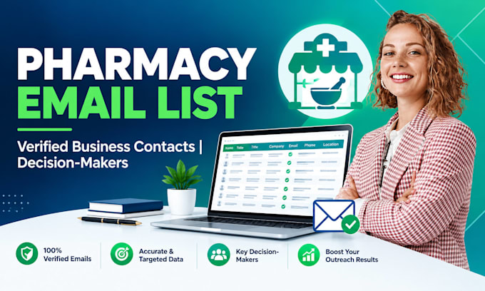 build a verified pharmacy email list for you