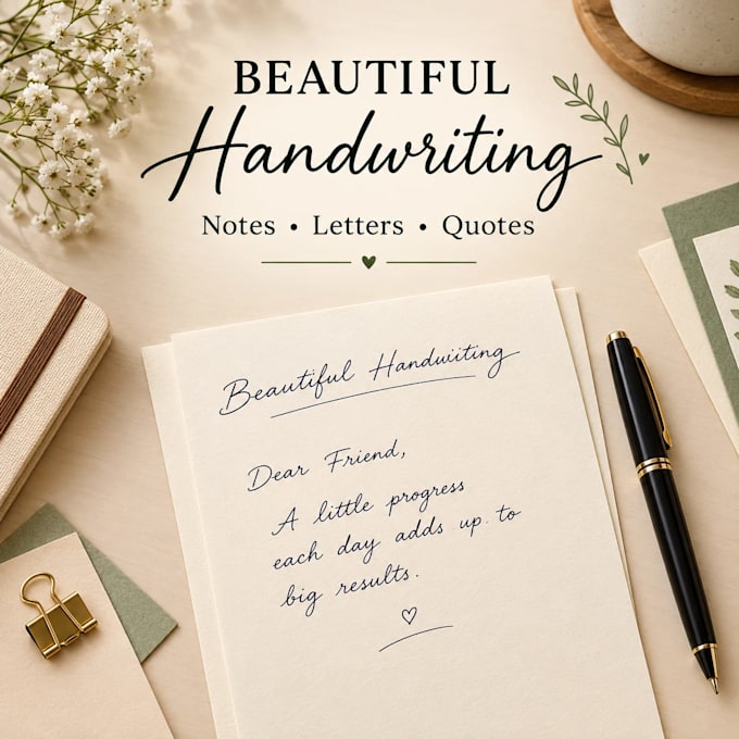 handwrite notes, letters, and quotes for you