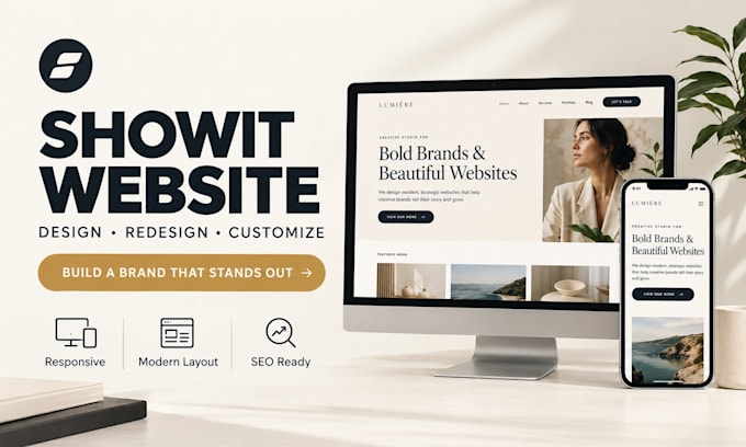 design or redesign showit website and customize showit template