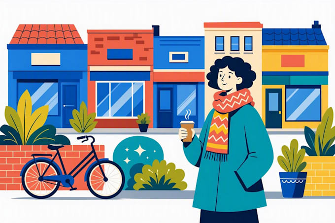 draw flat vector illustrations
