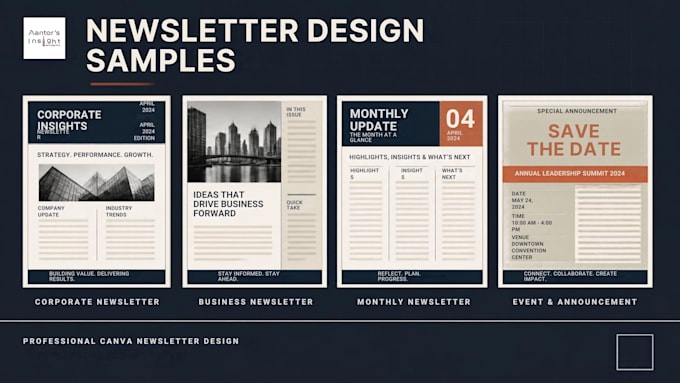 design a professional newsletter in canva