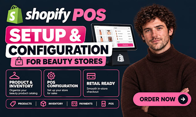 set up and configure shopify pos for your beauty store