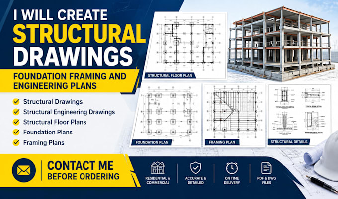 create structural drawings foundation framing and engineering plans