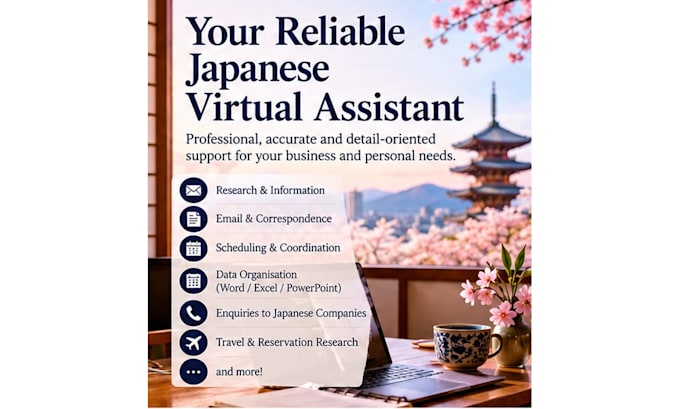 be your reliable japanese virtual assistant