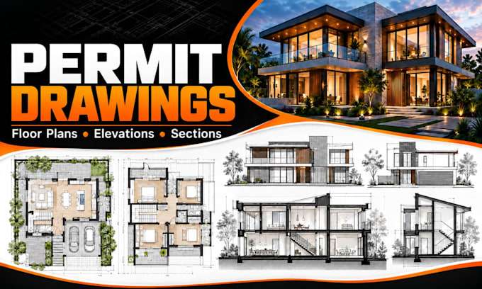 draft residential permit drawing sets and site plans in autocad
