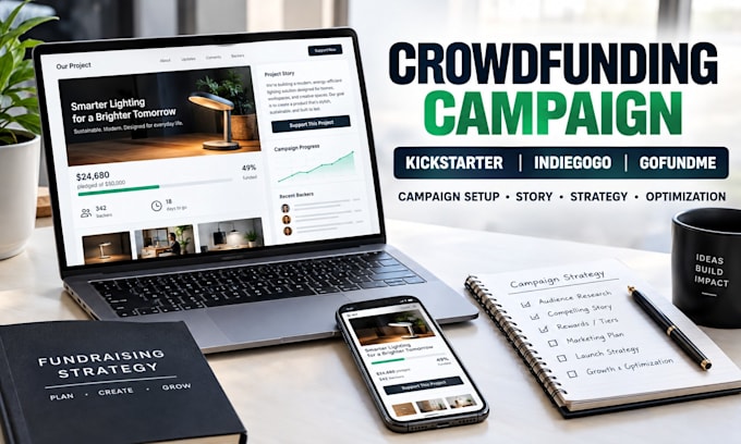 create kickstarter, indiegogo gofundme crowdfunding