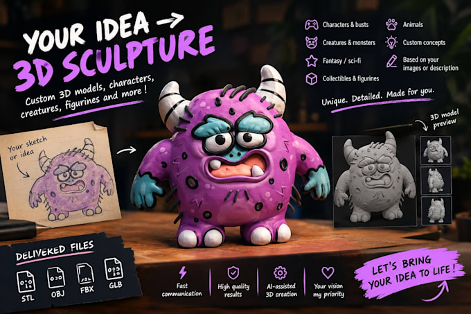 sculpt you idea in 3d