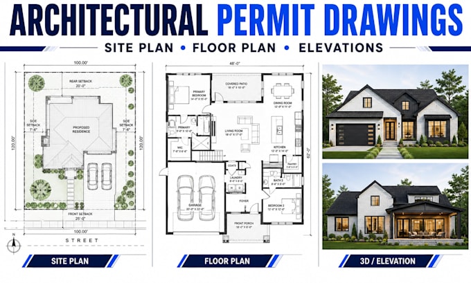 draw permit ready floor plans, site plans and parking layouts
