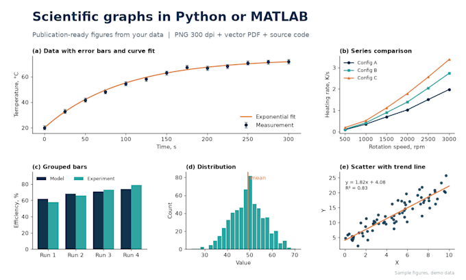 create publication quality scientific graphs in python or matlab