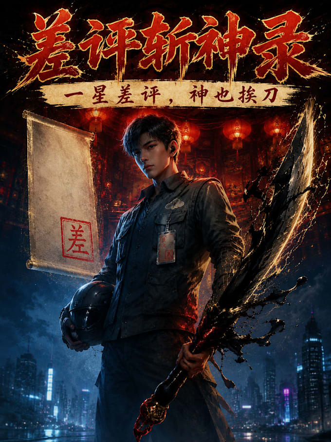 design a custom anime or cinematic style poster