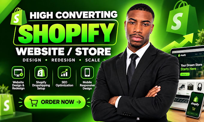 shopify ecommerce store, shopify website, shopify design, online store setup