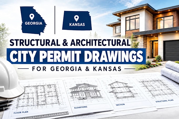 create structural city permit drawings for georgia and kensas