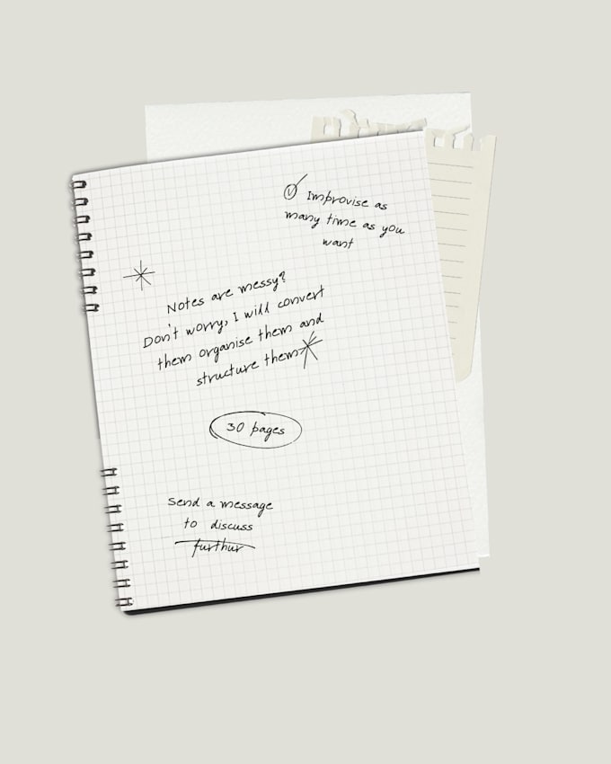 covert hand written notes into text