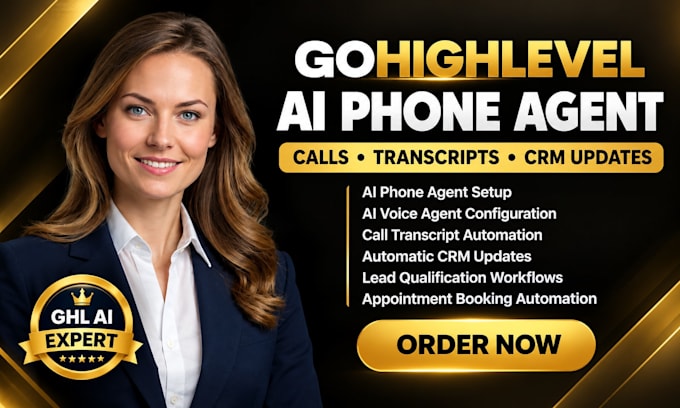 build gohighlevel ai phone agent ghl call transcript crm update expert